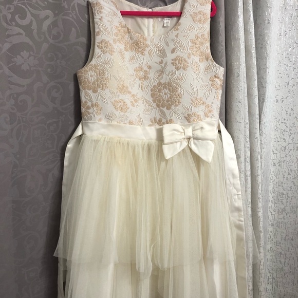 Beige Girls Dress size 10 - Picture 3 of 3